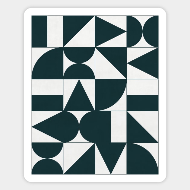 My Favorite Geometric Patterns No.17 - Green Tinted Navy Blue Magnet by ZoltanRatko